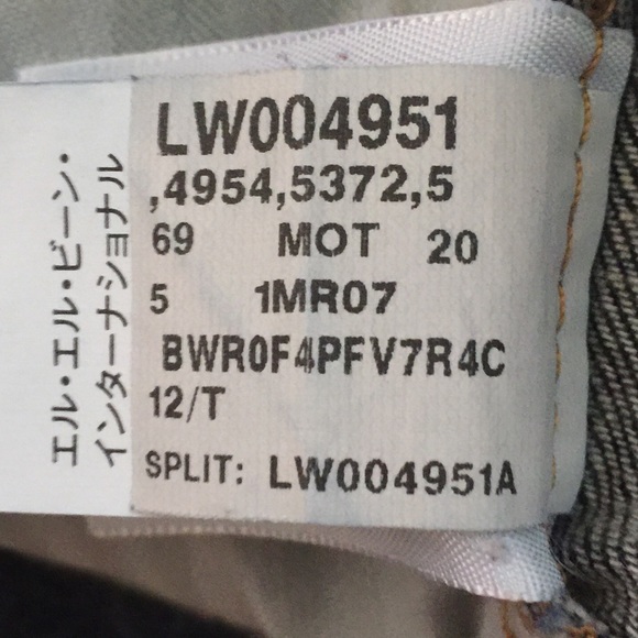 EUC L.L Bean Favorite Fit Tall Blue Jeans, Size 12 - Picture 6 of 8